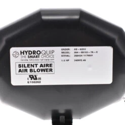 Blower Silent Aire HydroQuip 1,0 HP -BOOSPA BOUTIQUE blower silent aire hydroquip 10 hp 3