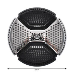 Bonde D'aspiration 5" Inox/noir -BOOSPA BOUTIQUE bonde d aspiration 2 inoxnoir 2