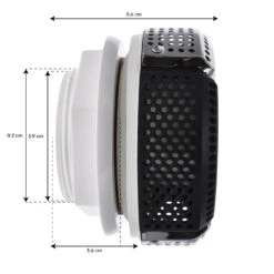 Bonde D'aspiration 5" Inox/noir -BOOSPA BOUTIQUE bonde d aspiration 2 inoxnoir 3