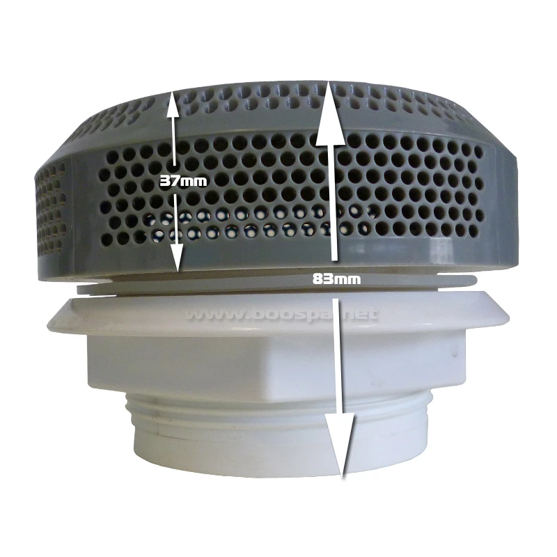 Bonde D'aspiration 5 Pouces ABS Gris Raccord Droit 2 Pouces 4 Bonde D'aspiration 5 Pouces ABS Gris Raccord Droit 2 Pouces – Image 2
