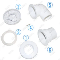 Buse D'aspiration à Sceller 50mm Pour Spa Béton Coudé 90° -BOOSPA BOUTIQUE buse d aspiration a sceller 50mm pour spa beton coude 90 1