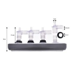 Cascade 28cm - JNJ Grise - 4 Connecteurs -BOOSPA BOUTIQUE cascade 28cm jnj grise 4 connecteurs 2