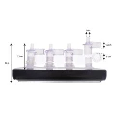 Cascade 28cm JNJ Noire - 4 Connecteurs -BOOSPA BOUTIQUE cascade 28cm jnj noire 4 connecteurs 2