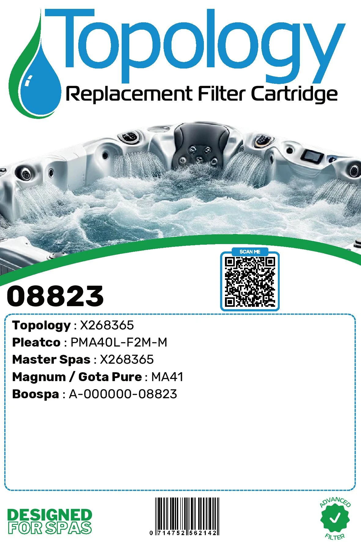 Filtre Spa (PMA40L-F2M / X268365) 5 Filtre Spa (PMA40L-F2M / X268365) – Image 3