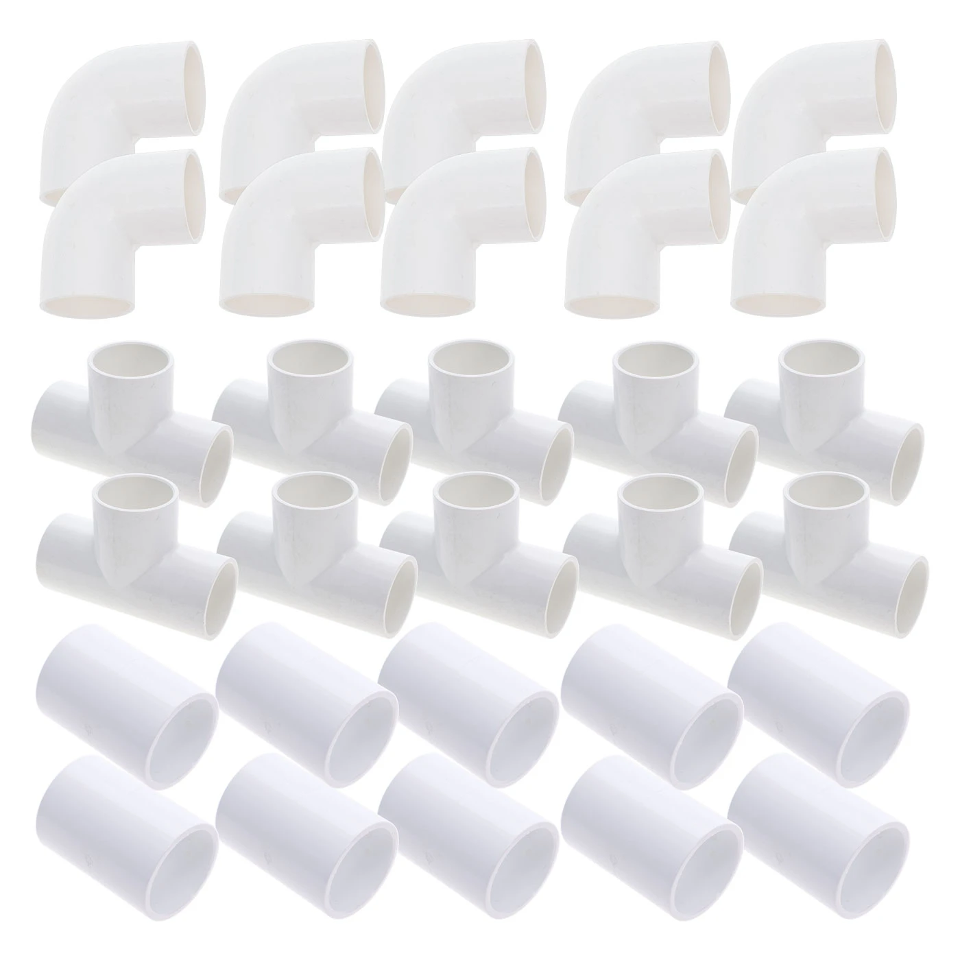 Grand Kit Tuyauterie 1.5" - 30 Raccords (10 Coudes + 10 Tés + 10 Manchons) 3 Grand Kit Tuyauterie 1.5" - 30 Raccords (10 Coudes + 10 Tés + 10 Manchons)