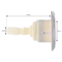 Jet Série Smooth Twin Roto 3" (75mm) à Visser ABS Blanc -BOOSPA BOUTIQUE jet serie smooth twin roto 3 75mm a visser abs blanc 2