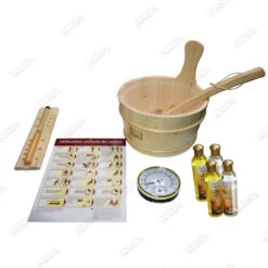 Kit Accessoires Sauna + Huiles Essentielles