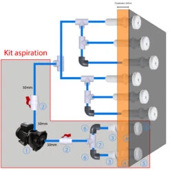 Kit D'aspiration - Pompe De Massage Simple 6 - 8 Jets