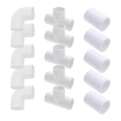 Kit Tuyauterie 1.5" - 15 Raccords (5 Coudes + 5 Tés + 5 Manchons)