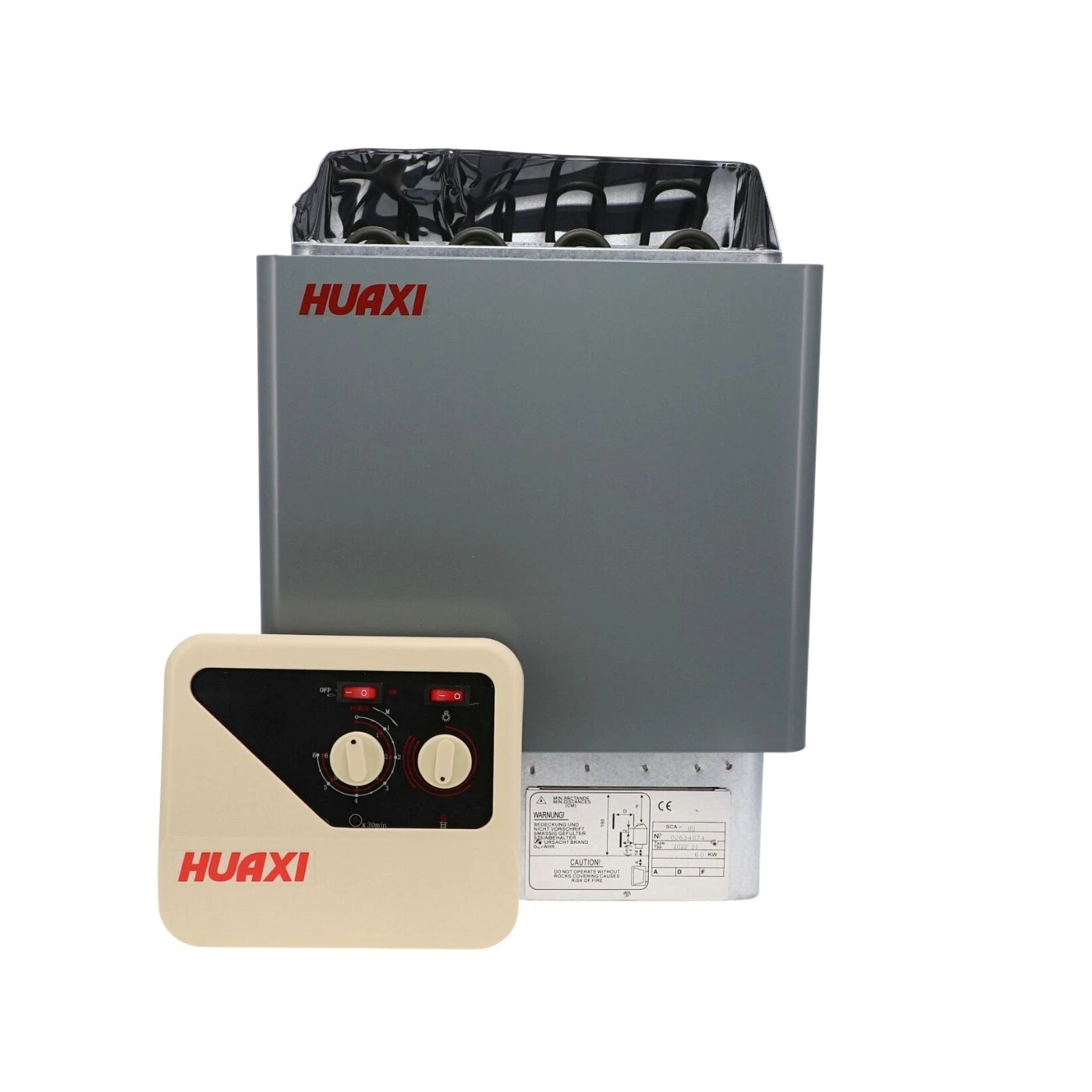 Poêle Sauna + Commande Extérieure 6 KW 3 Poêle Sauna + Commande Extérieure 6 KW