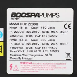 Pompe De Massage Spa HDP2200II – 3 HP (2200 W) – Bi-vitesse -BOOSPA BOUTIQUE pompe de massage hdp2200ii 30hp 2200w bi vitesse 4