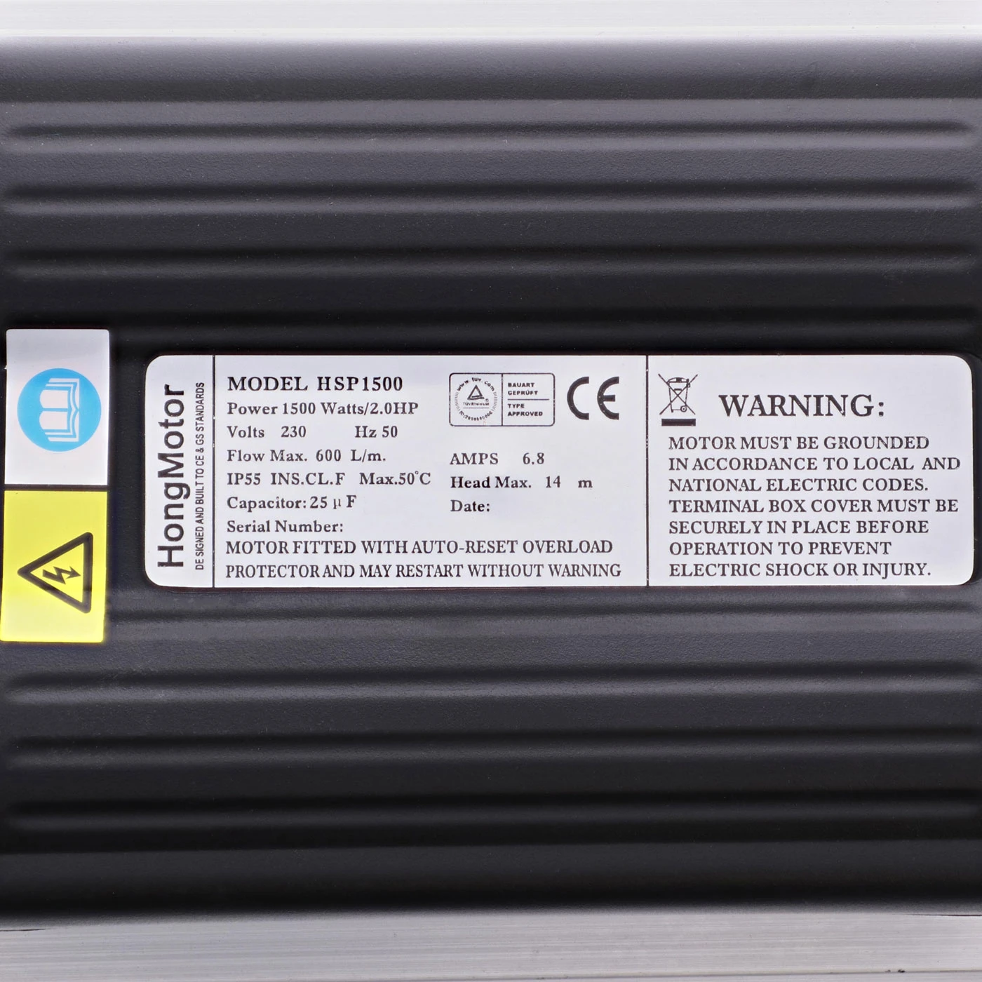 Pompe De Massage Spa HSP1500 – 2 HP (1500 W) – Mono-vitesse – Raccords 2" (Ø 60 Mm) 7 Pompe De Massage Spa HSP1500 – 2 HP (1500 W) – Mono-vitesse – Raccords 2" (Ø 60 Mm) – Image 5