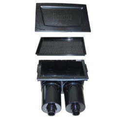 Skimmer Complet Black Double Filtres Façade Avec Clapet